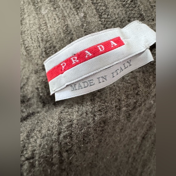 Prada Vintage Ribbed Turtleneck Sweater XS Dark Green - Picture 4 of 6